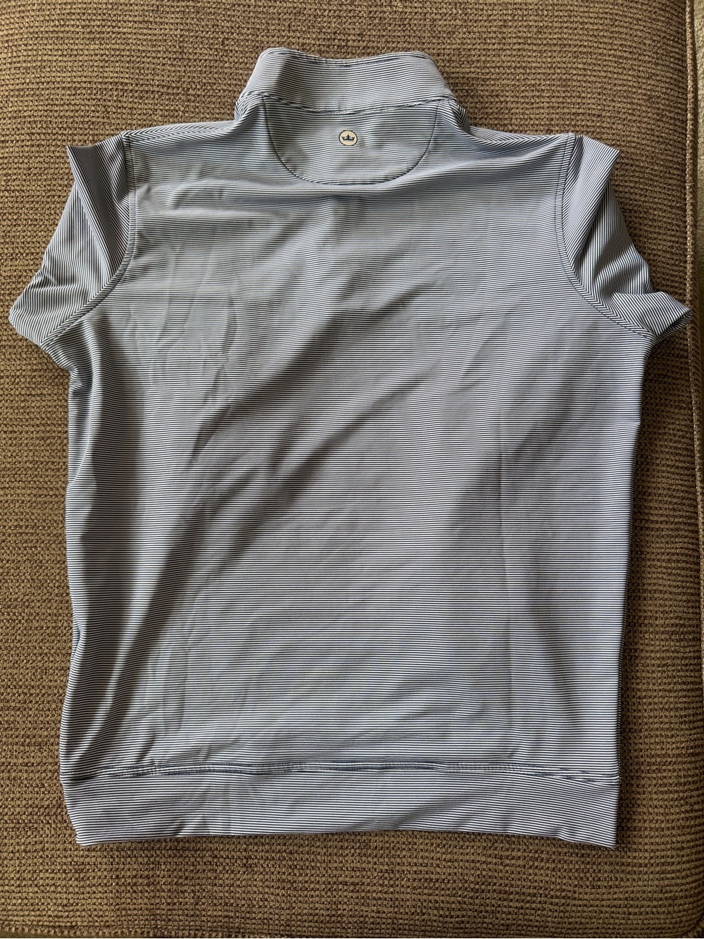 Peter Millar Men's Light Gray Quarter-Zip Performance Pullover - Picture 3 of 3